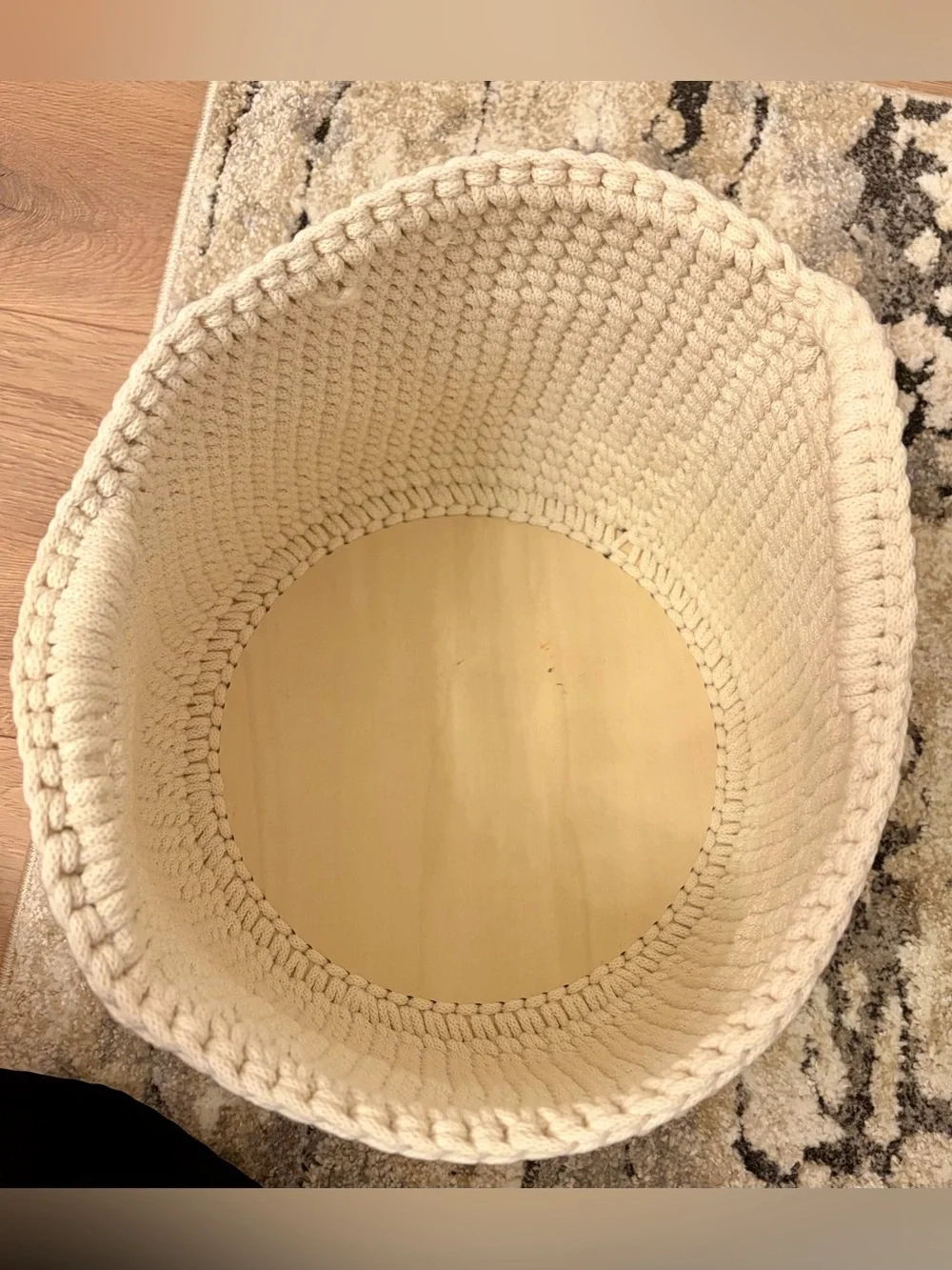 ELARA Handmade Cozy Storage Basket - Cream